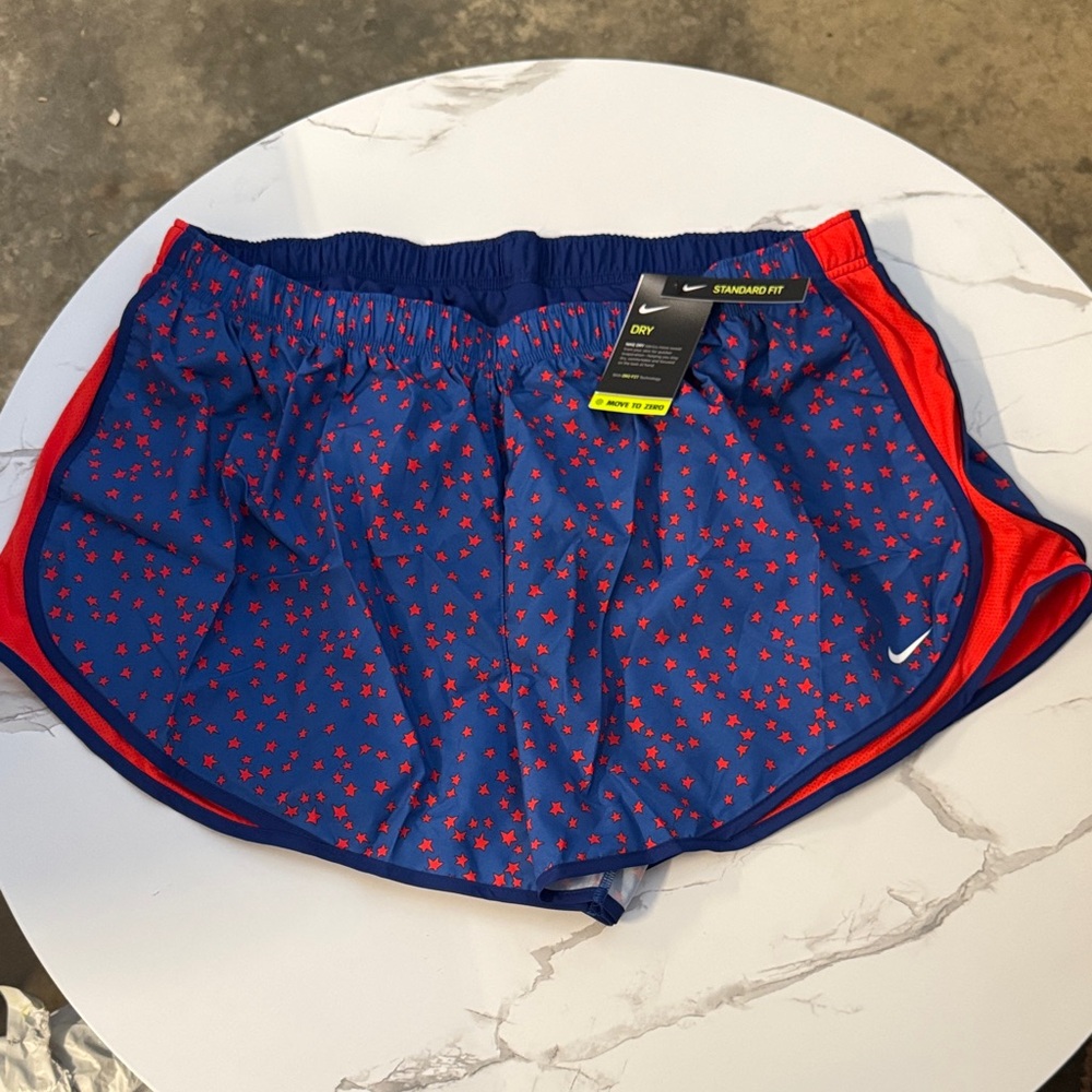 Nike Starry Blue and Red Athletic Shorts